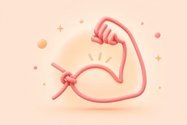 Symbolische Illustration eines Mikrofons mit ruhigen Sprachwellen und Balance-Steinen